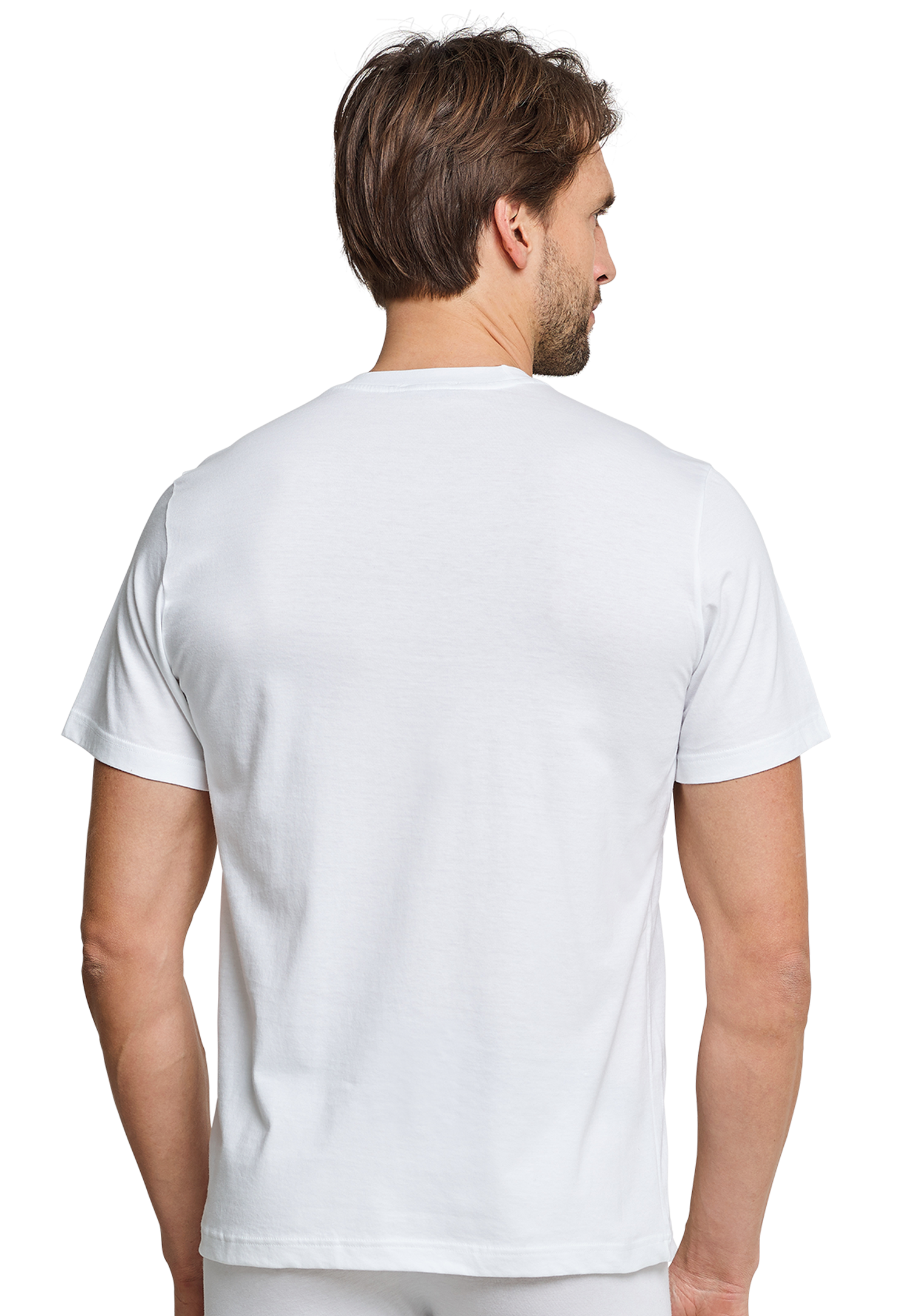 Schiesser – T-shirt 2 pack Wit O-hals – American - Mulder Fashion