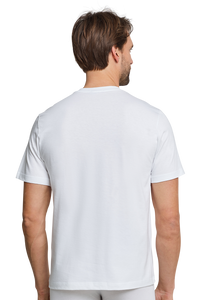 Schiesser – T-shirt 2 pack Wit V-hals – American - Mulder Fashion