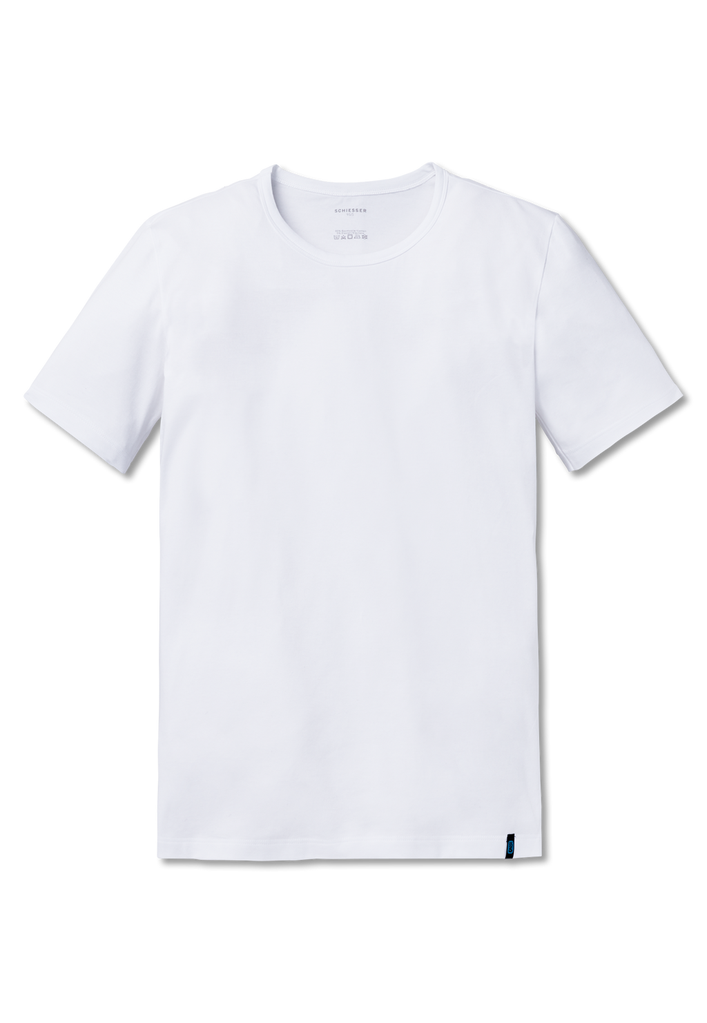 Schiesser – T-shirt 2 pack Wit O-hals – 95/5 - Mulder Fashion
