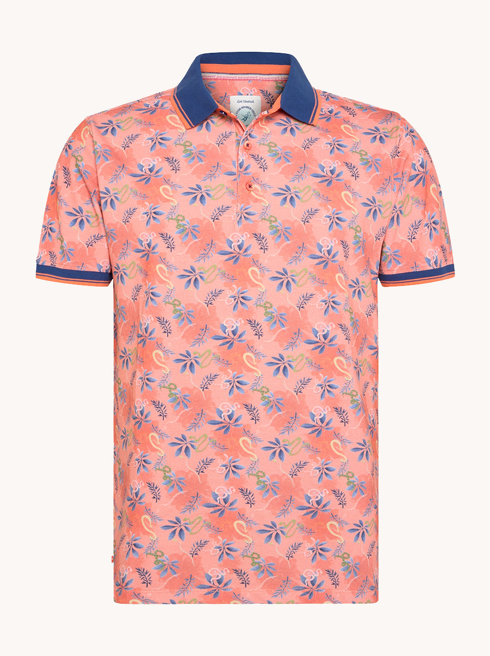polo roze slangenprint