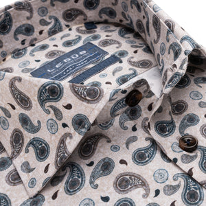 Ledûb – Shirt Beige – Paisley print - Mulder Fashion