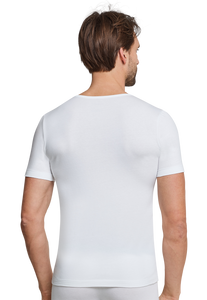 Schiesser – T-shirt 2 pack Wit V-hals – 95/5 - Mulder Fashion