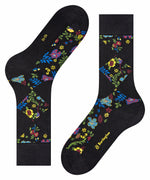 Afbeelding in Gallery-weergave laden, Burlington – Sokken Bloemen Zwart - Mulder Fashion
