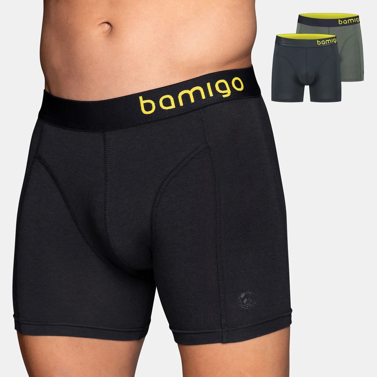 Bamigo Boxer 2 pack Bamboe Groen Mulder Fashion